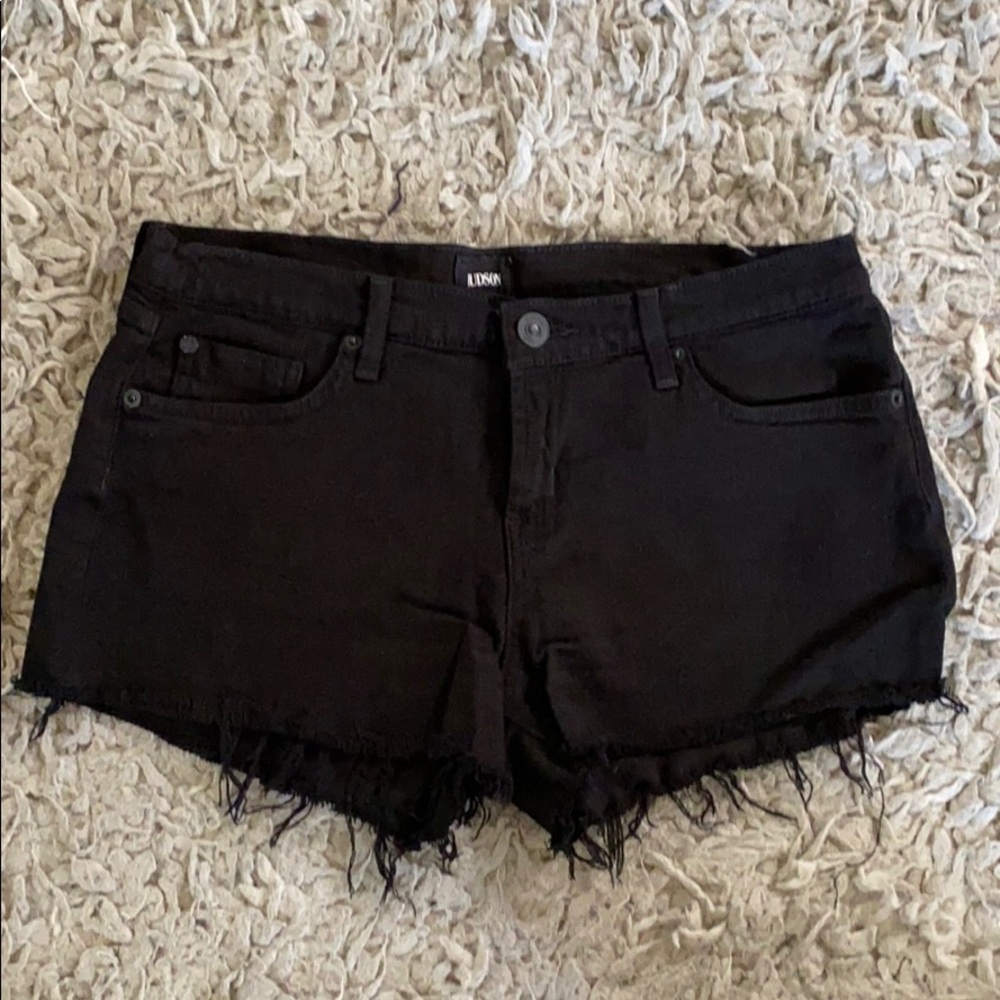 Hudson black jean shorts